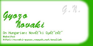 gyozo novaki business card